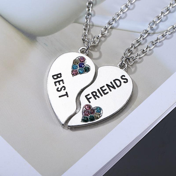 2 Pcs/ Set Best Friends Honey Love Couple Necklace