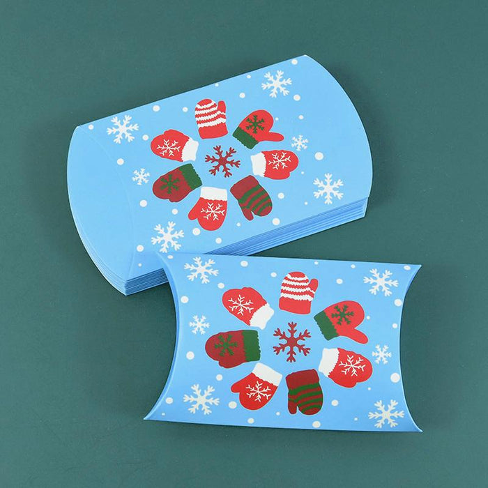 50Pcs Christmas Pillow Shape Candy Box