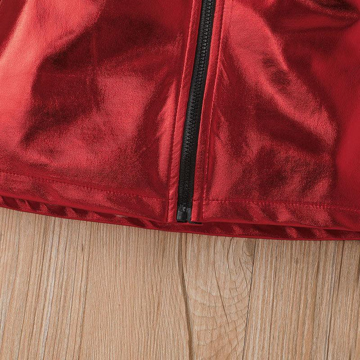 Summer Girls' Exotic Letter T-shirt Skirt Two Piece Set