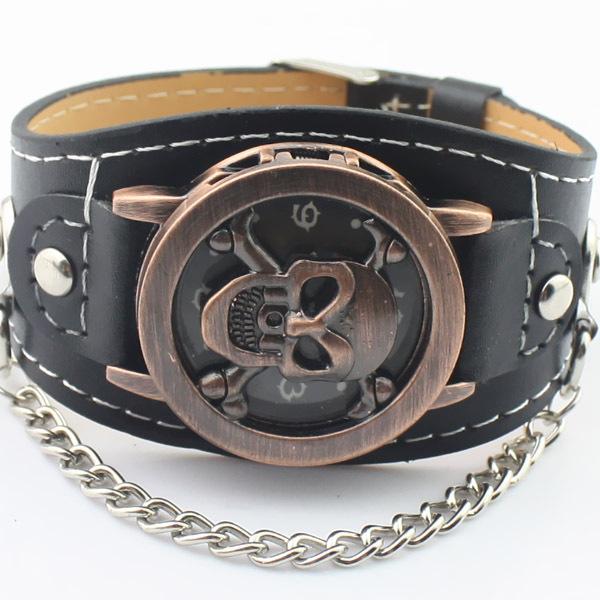 Men's Skull Watch Clamshell Creative Wristwatch Men Bracelet Watches