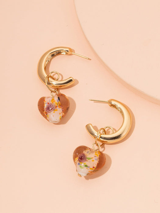 New Fashion Simple Heart Shaped Women's Earrings