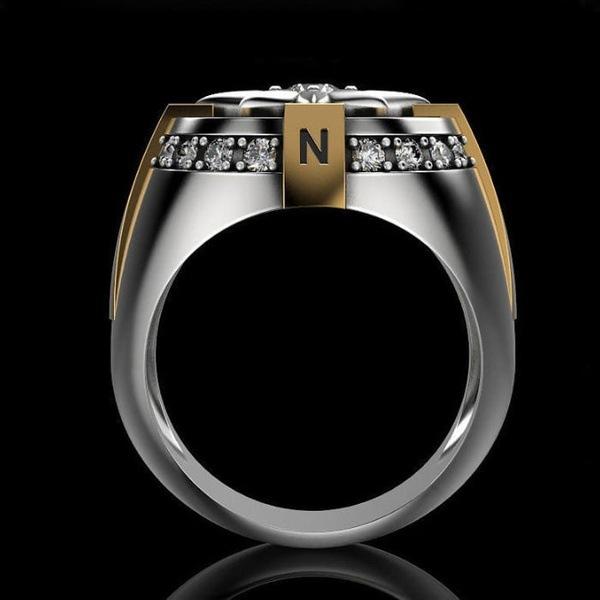 Men's Vintage Creative Pirate Sailing Cross Ring