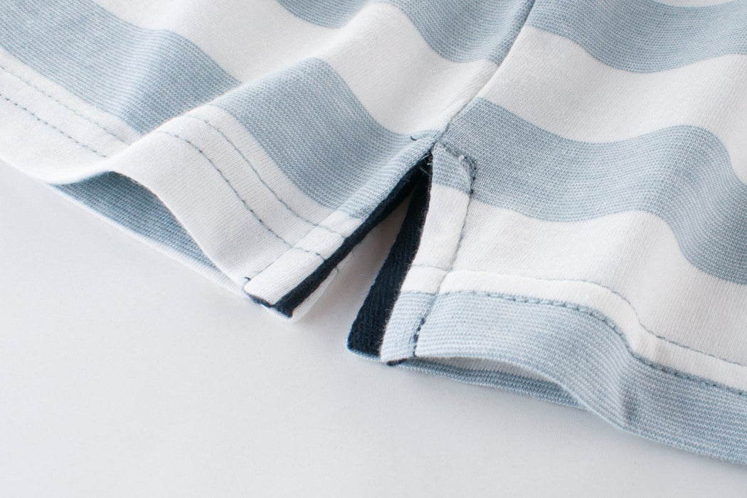 Striped half sleeve children's clothing