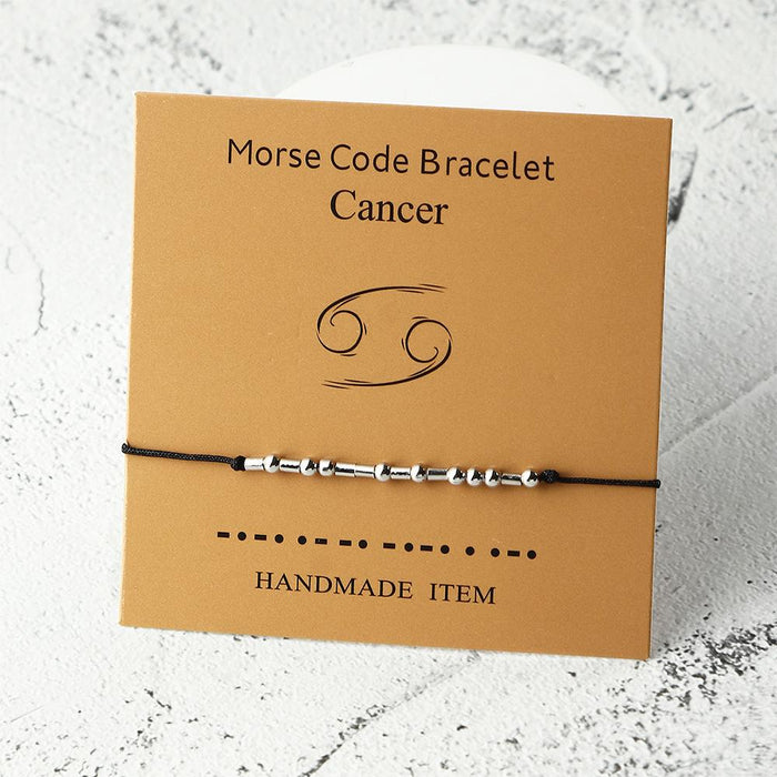 Twelve Constellations Morse Code Bracelet With Card