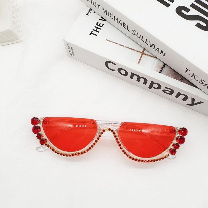 Fashion Multicolor Half Frame Sunglasses