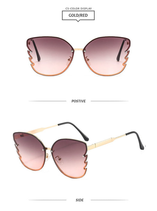 Metal butterfly frame color Sunglasses