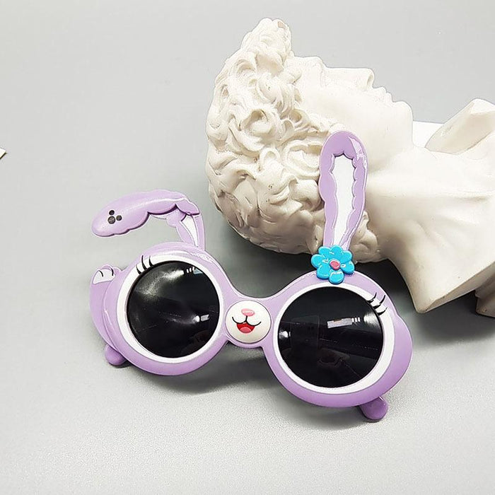 Cute Cartoon Ear Shape Children's Round Frame Sunglasses