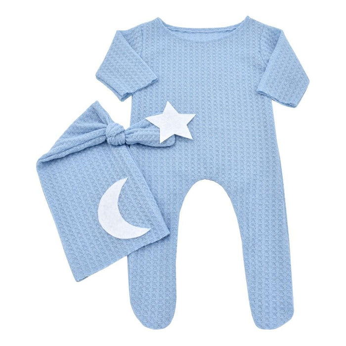 Two Piece Star Moon Knitted Jumpsuit