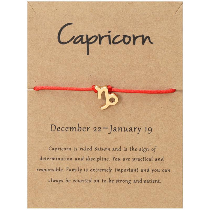 Twelve Constellations Bracelet Constellation Card Bracelet