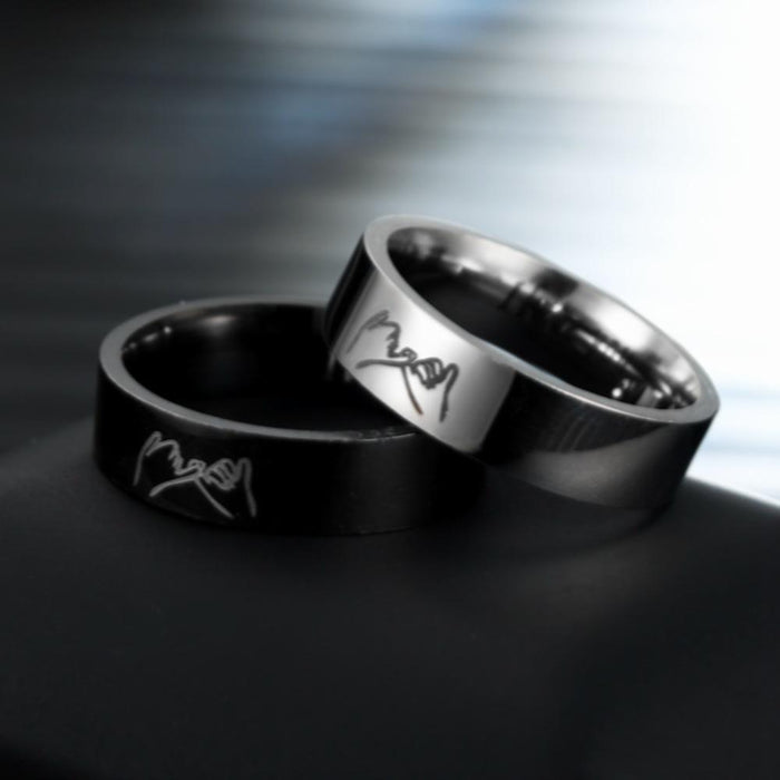 Titanium Steel Couple Ring