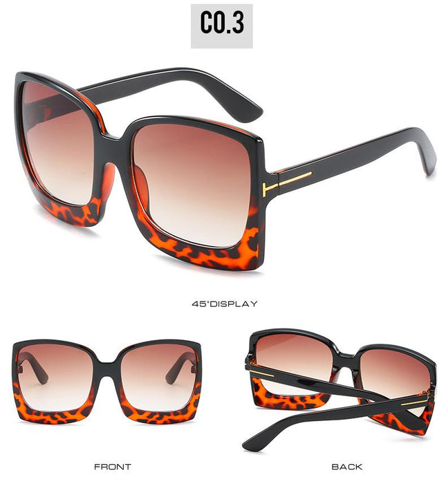 Large Frame Colorful Real Film Sunglasses