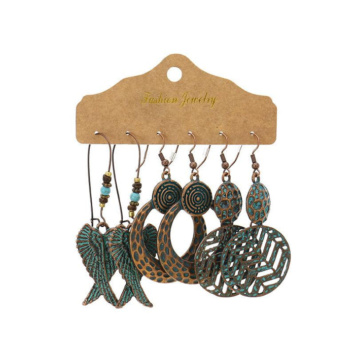 3 pairs/set Earrings Bohemian Style Jewelry  X0X36202