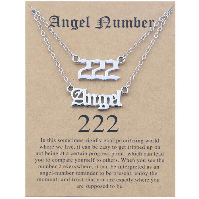 Angel Number Set Card Necklace