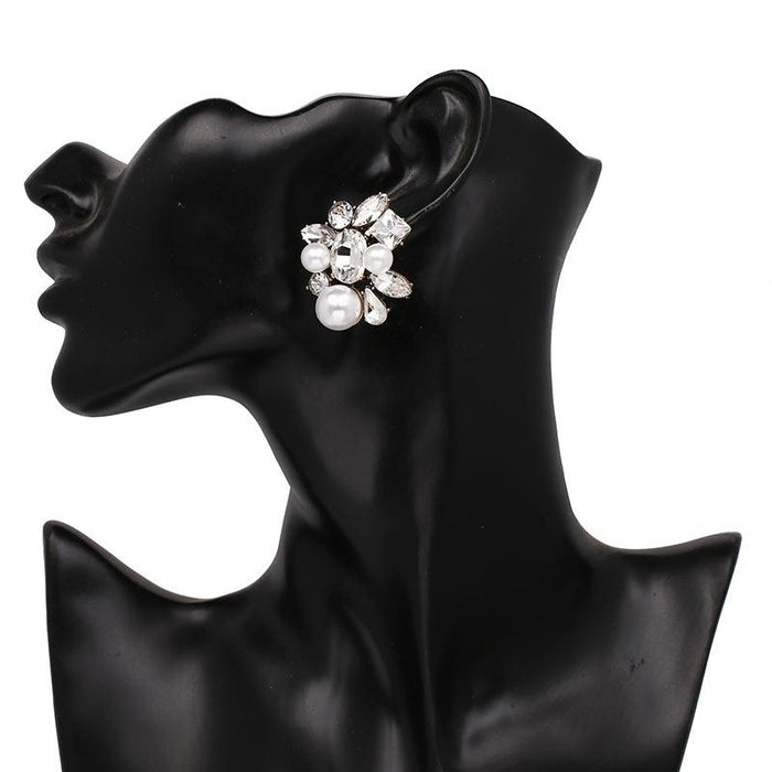 New exaggerated fashion female Earrings accessories Inlaid Rhinestone