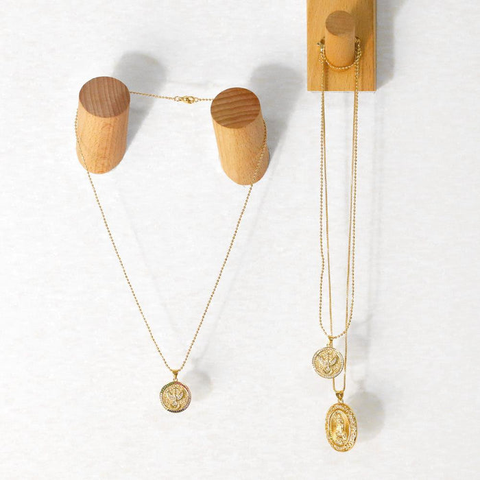 Fashion Personality Zircon Virgin Mary NECKLACE PEACE DOVE Pendant Clavicle Chain