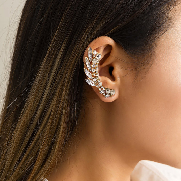 Simple Rhinestone C-type Retro Versatile Earbone Clip