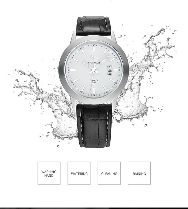 Top Brand Luxury YAZOLE Men Fashion Sport Quartz Wristwatch Clock Business Waterproof Watch