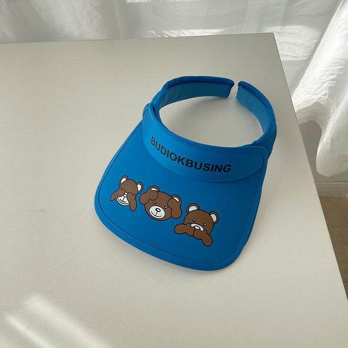 Summer Cute Cat Ears Children‘s Wide Brim Sun Hat