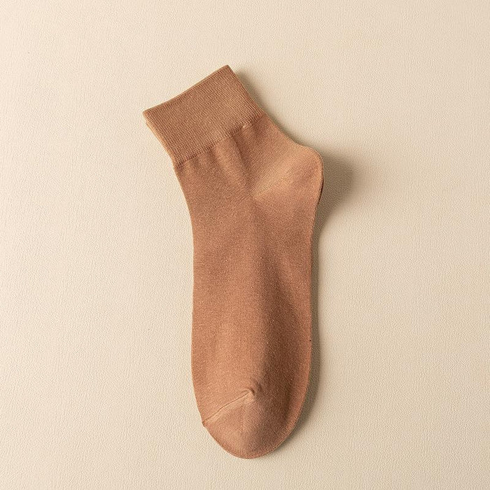 Spring and Summer New Cotton Socks Casual Solid Color Boat Socks