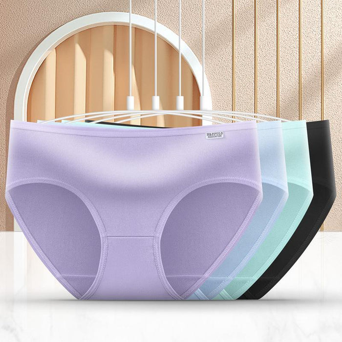 Girls Students Solid Color Waist Cute Underwear