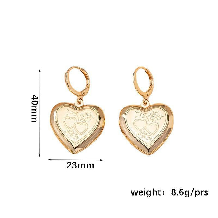 New Fashion Vintage Heart Shape Women's Earrings