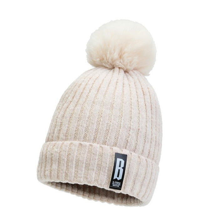 Winter Hats for Woman Thicker Beanies Chenille Ball Knitted Cap