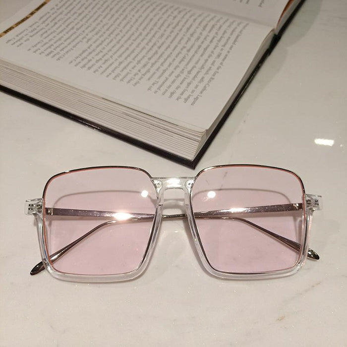 Fashion Simple Square Large Frame Personalized Sunglasses