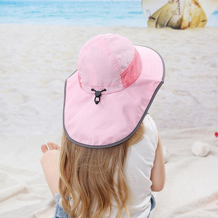 Children's Summer Uv50 + Breathable Sunscreen Shawl Hat