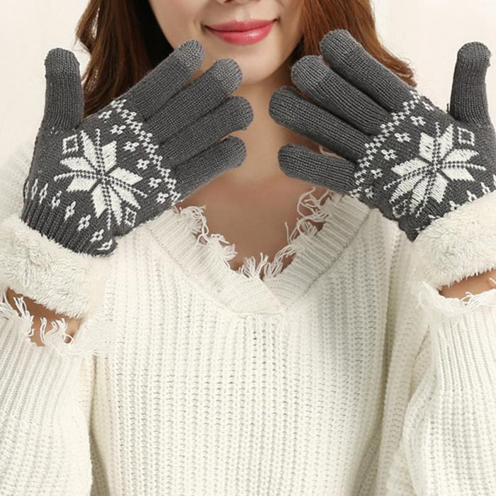 Thick Cashmere Two Layer Winter Gloves