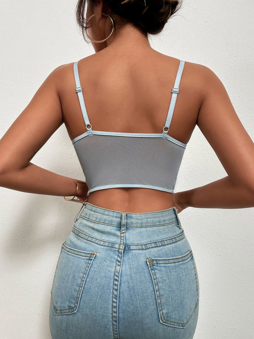 Sexy Embroidered Tanks Corset Women Slim Fit Vest