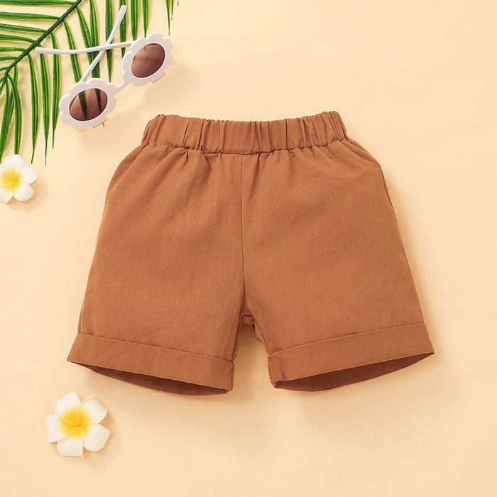 Children's Floral Retro Shirt Short Set