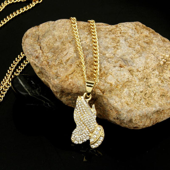 Punk Hip-hop Letter Full Diamond Necklace