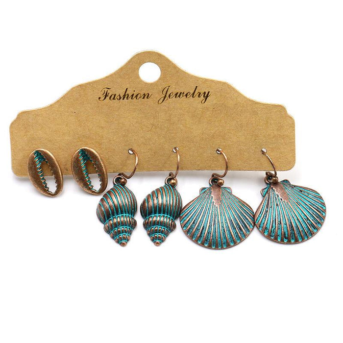 3 pairs/set Earrings Bohemian Style Jewelry X0X36210