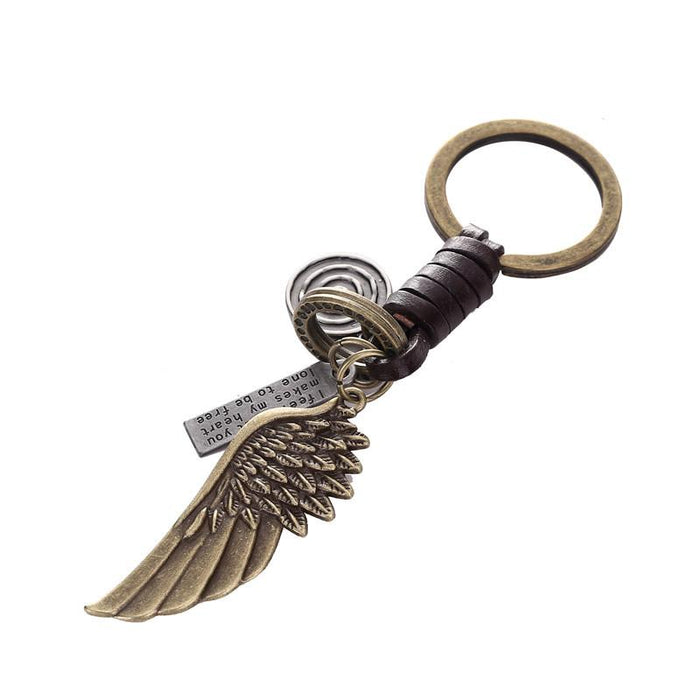 Vintage Keychains punk leather metal Keychains creative personality Keychains