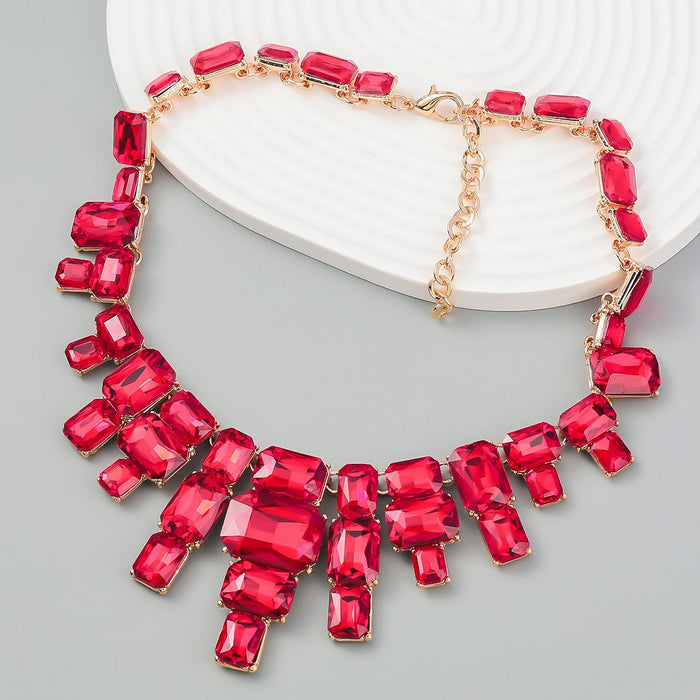 Women's Multicolor Rhinestone Alloy Clavicle Chain Necklace