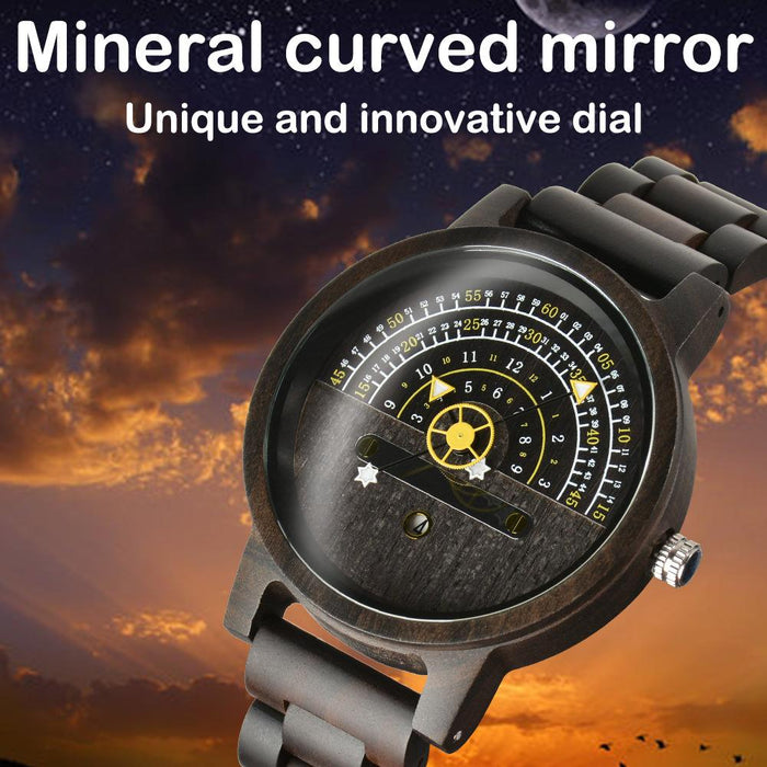 New Leisure Personality Trend Black Technology Concept Wooden Watch