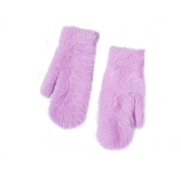 Female Elastic Full Fingers Gloves Cute Rabbit