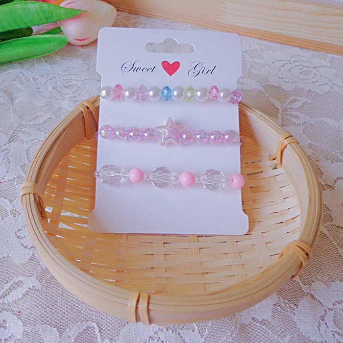 Children's Bracelet Set Beaded Princess Jewelry