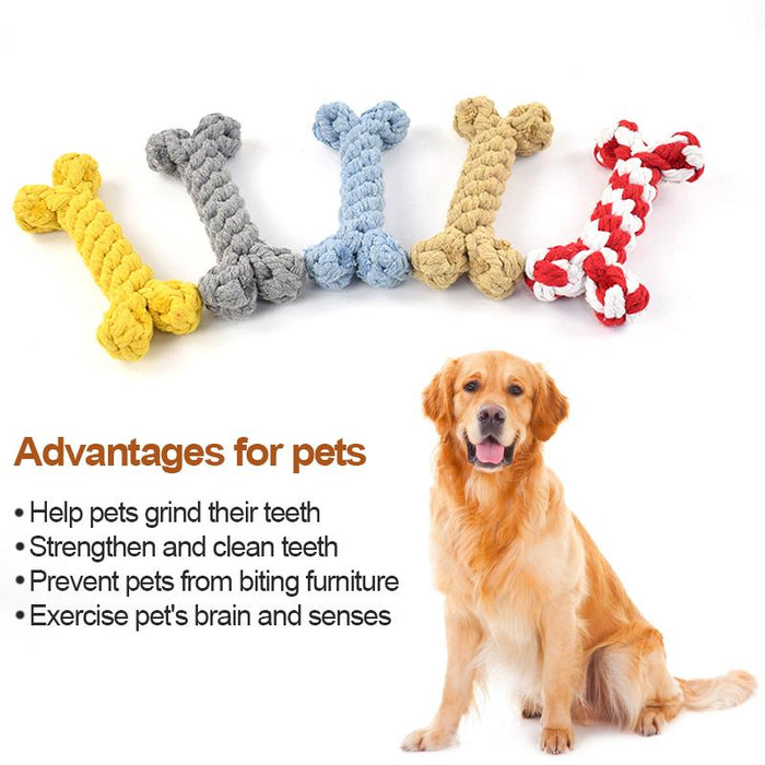 Bone Shape Biting Teeth Clean Chew Pet Toys