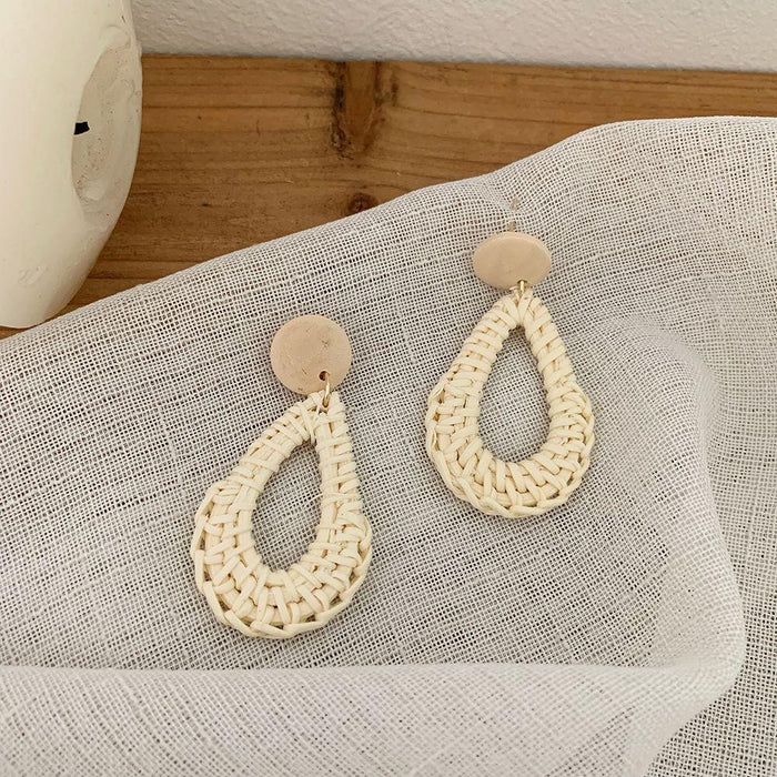 Bohemian Long Handmade Rattan Tassel Earrings