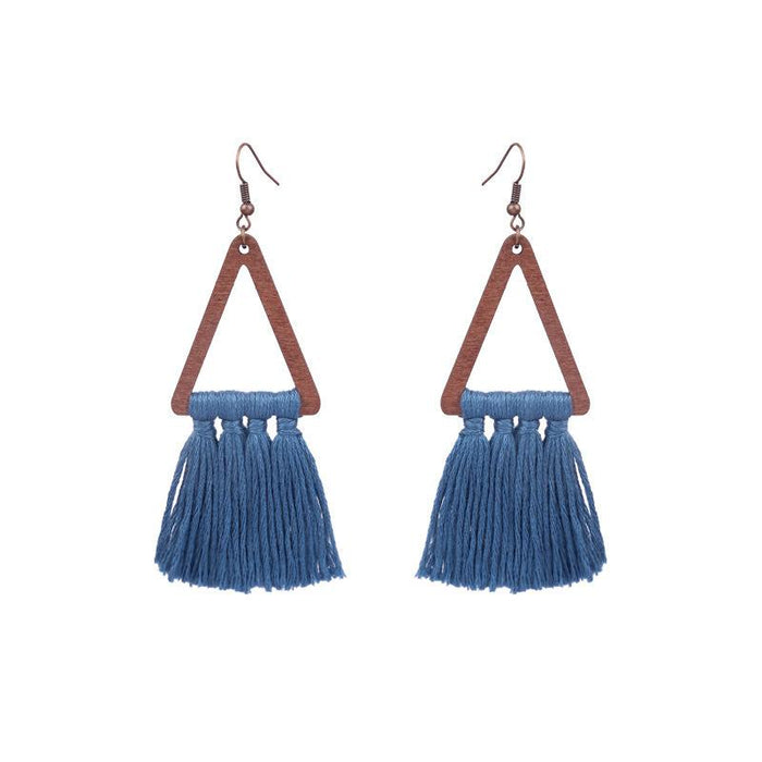 Bohemian Handwoven Ethnic Tassel Earrings