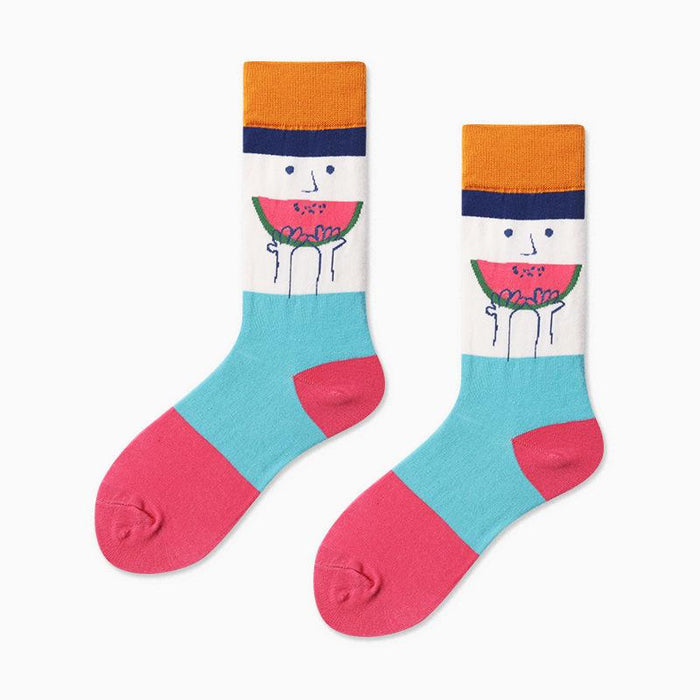 Outdoor Skateboard Sox Winter Creative Abstract Funny Socks