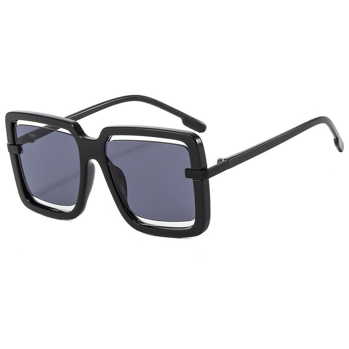 Hollow out large frame sunglasses