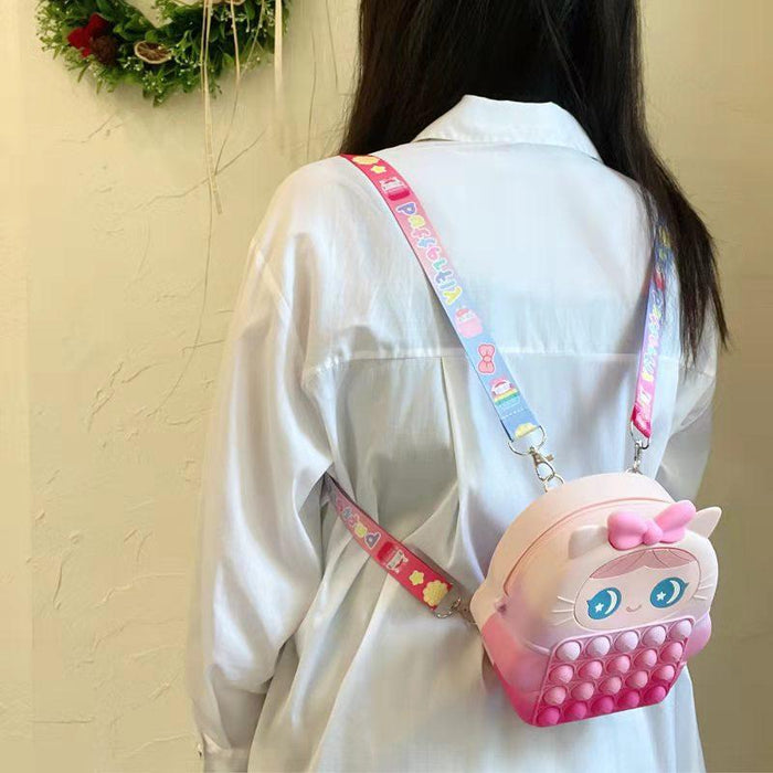 Backpack children's school bag shoulder silicone toys