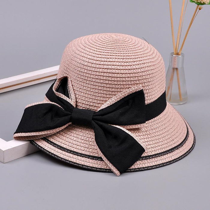 Summer Bow Princess Hat Parent-child Grass Bucket Hat