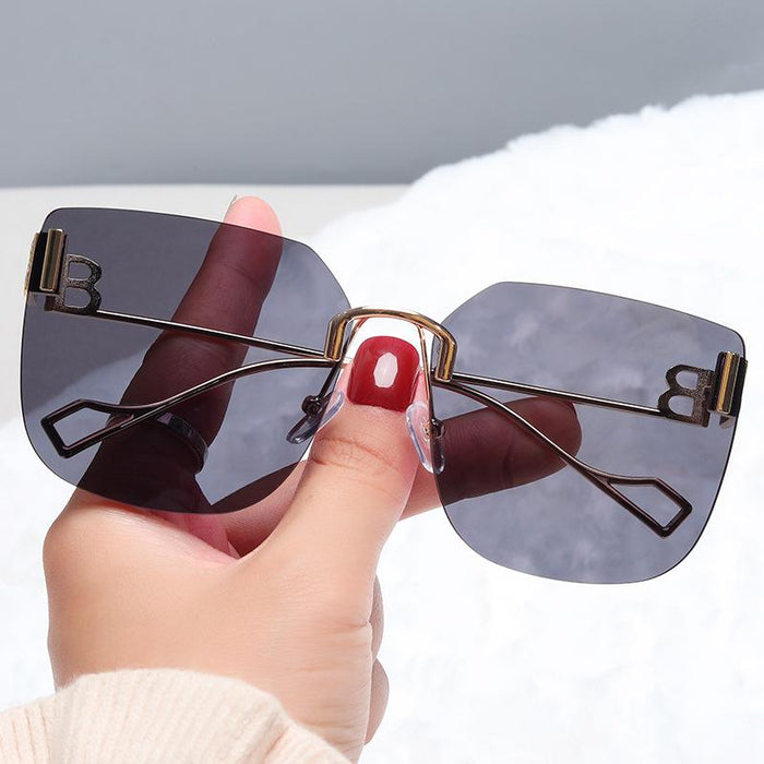 Women Frameless Square Sunglasses