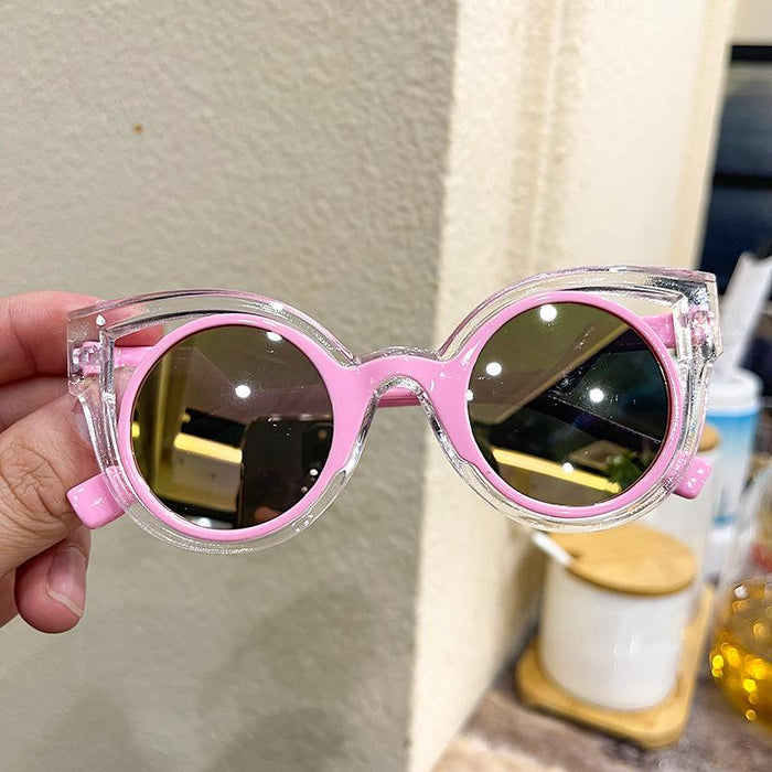 Children's Sunglasses hollow frame double frame children's glasses