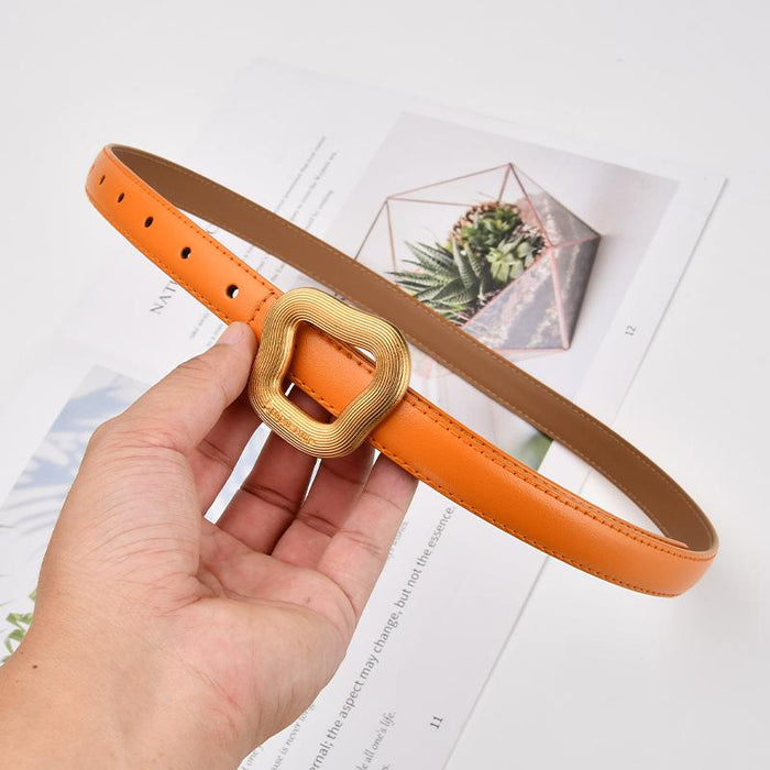 Women's Fashion Solid Color Decorative Small Belt with Dress Decoration