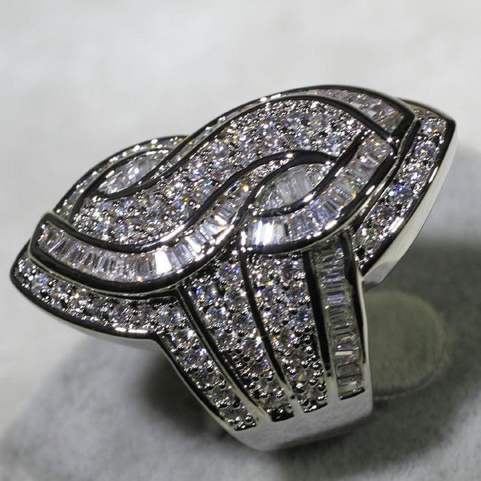 Luxury Women Jewelry White Zircon Bridal Rings