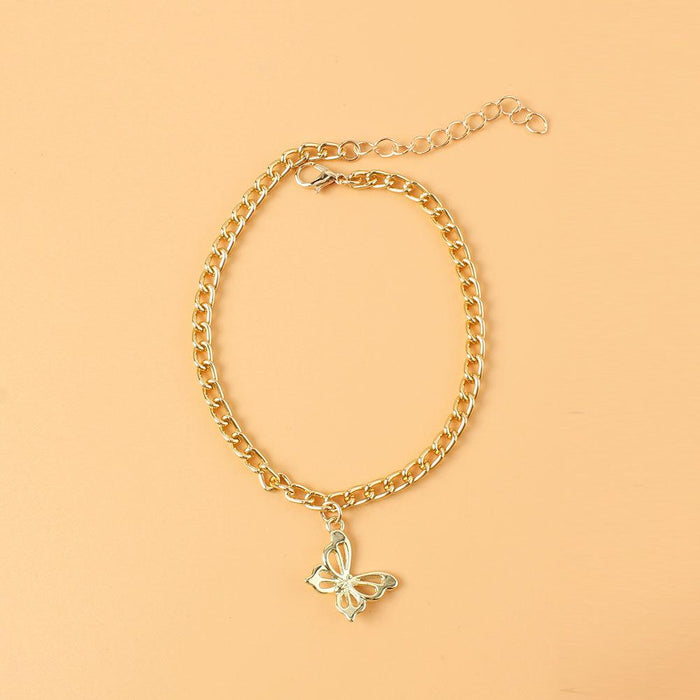 Fashion Street Shooting Butterfly Female Pendant Anklet Foot Ornament